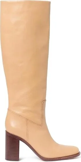 Loeffler Randall Heidi Tall Almond Toe Boot With Welt Women's Boots Khaki : 8.5 B - Medium, Leather - Image 4