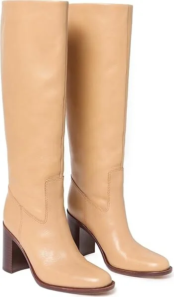 Loeffler Randall Heidi Tall Almond Toe Boot With Welt Women's Boots Khaki : 8.5 B - Medium, Leather