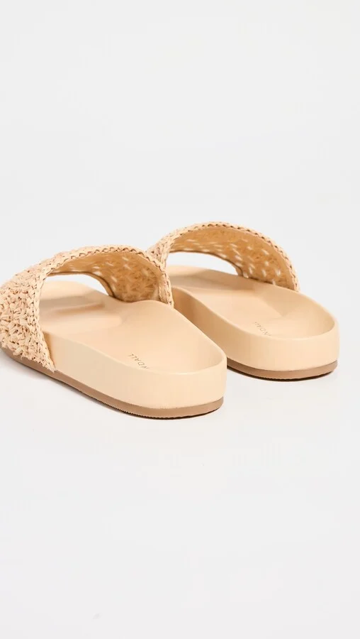 Loeffler Randall Henri Crochet Raffia Band Footbed Sandals - Image 2