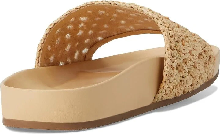 Loeffler Randall Henri Crochet Raffia Band Footbed Sandals Women's Sandals Natural : 5 B - Medium, Leather - Image 4