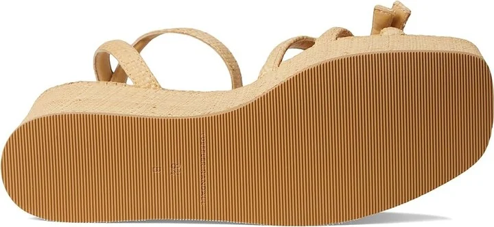 Loeffler Randall Hudson Platorm Bow Sandals Women's Wedge Shoes Natural : 10.5 B - Medium, Synthetic - Image 3