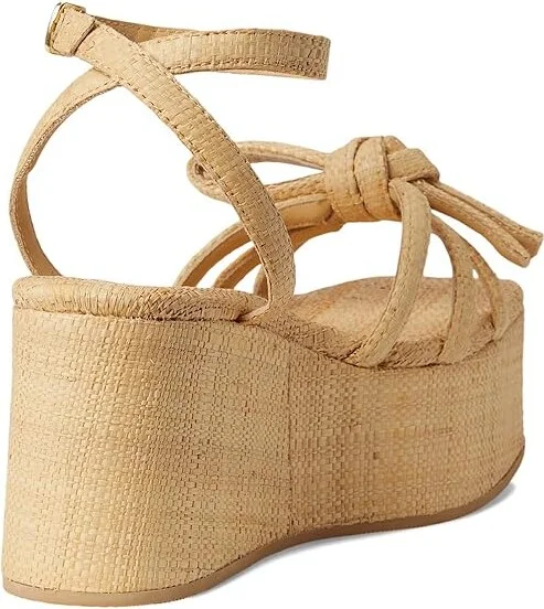 Loeffler Randall Hudson Platorm Bow Sandals Women's Wedge Shoes Natural : 10.5 B - Medium, Synthetic - Image 4