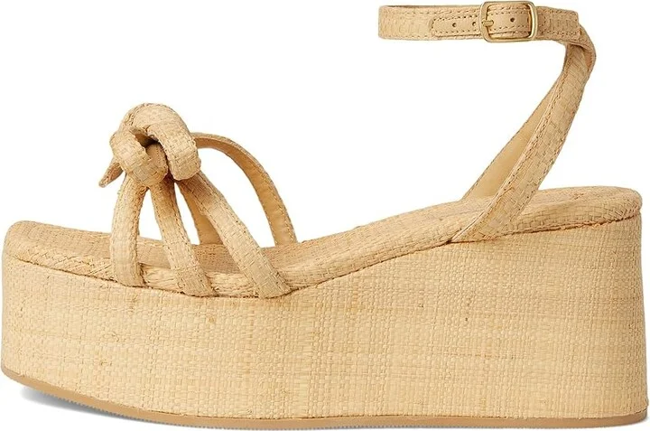 Loeffler Randall Hudson Platorm Bow Sandals Women's Wedge Shoes Natural : 10.5 B - Medium, Synthetic - Image 6