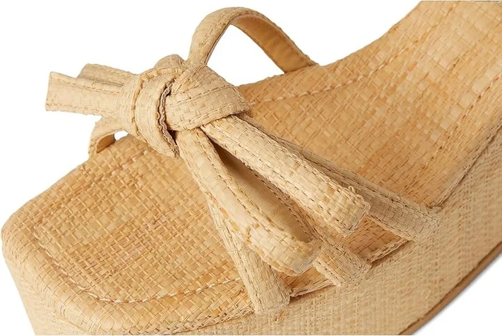Loeffler Randall Hudson Platorm Bow Sandals Women's Wedge Shoes Natural : 10.5 B - Medium, Synthetic - Image 7