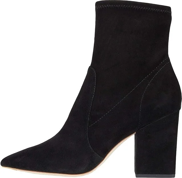 Loeffler Randall Isla Slim Ankle Bootie Women's Shoes Black 1 : 9 B - Medium, Suede - Image 6