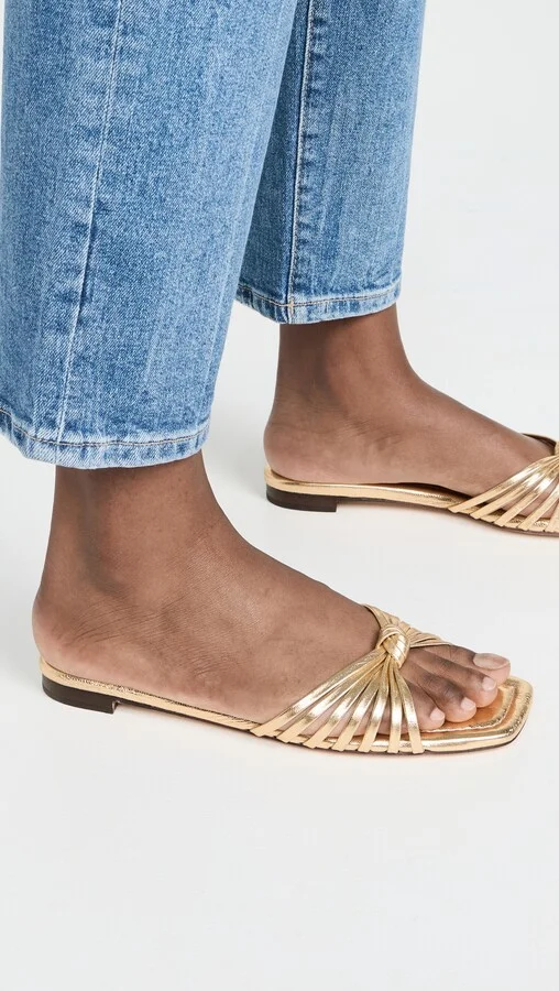 Loeffler Randall Izzie Leather Knot Flat Sandals - Image 4