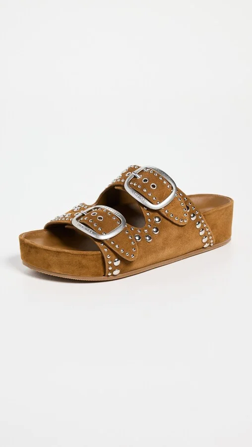 Loeffler Randall Jack Two Band Sandals With Studs - Image 2