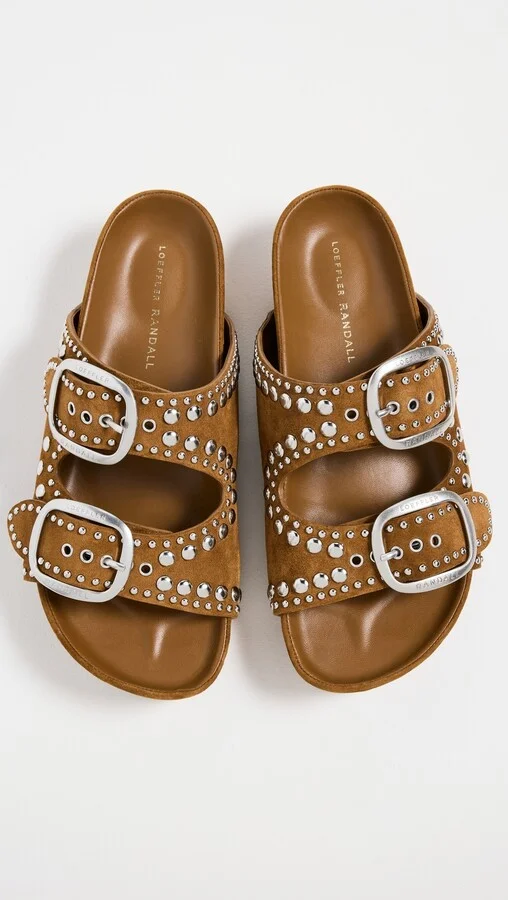 Loeffler Randall Jack Two Band Sandals With Studs - Image 3