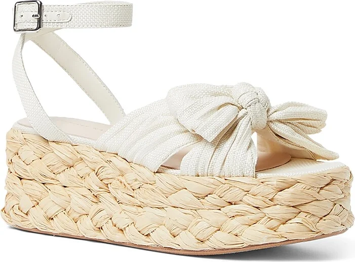 Loeffler Randall Knotted Strap Espadrille Platform Sandals