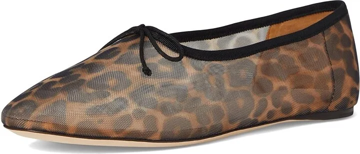 Loeffler Randall Landon Women's Flat Shoes Watercolor Leopard : 11.5 B - Medium, Mesh/Textile - Image 5