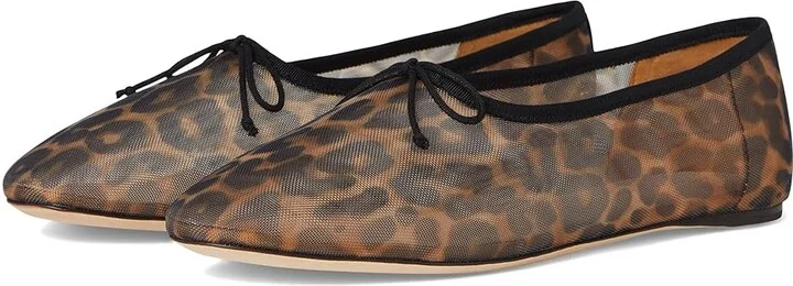Loeffler Randall Landon Women's Flat Shoes Watercolor Leopard : 11.5 B - Medium, Mesh/Textile