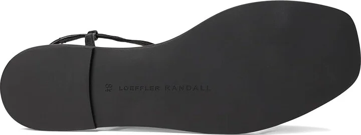 Loeffler Randall Lara Strappy Flat Sandals with Ball Women's Wedge Shoes Black : 8.5 B - Medium, Leather - Image 3