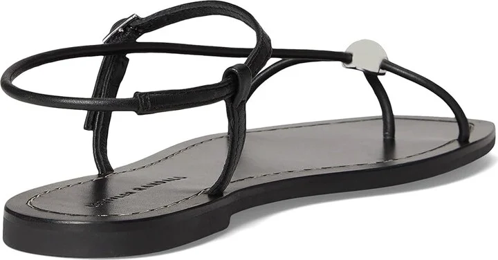 Loeffler Randall Lara Strappy Flat Sandals with Ball Women's Wedge Shoes Black : 8.5 B - Medium, Leather - Image 4