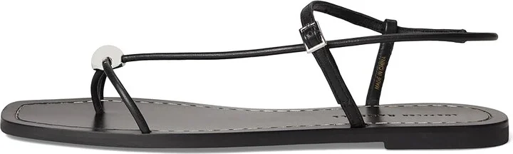 Loeffler Randall Lara Strappy Flat Sandals with Ball Women's Wedge Shoes Black : 8.5 B - Medium, Leather - Image 6