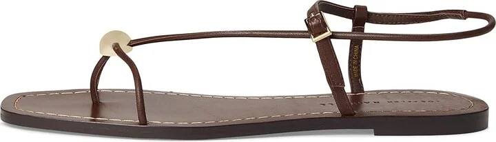 Loeffler Randall Lara Strappy Flat Sandals with Ball Women's Wedge Shoes Espresso : 11.5 B - Medium, Leather - Image 6