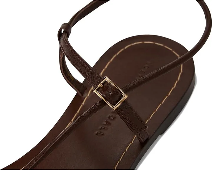 Loeffler Randall Lara Strappy Flat Sandals with Ball Women's Wedge Shoes Espresso : 11.5 B - Medium, Leather - Image 7