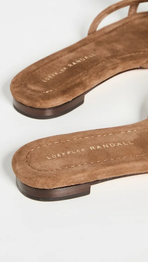 Loeffler Randall Leather Bow Flat Sandals - Image 4
