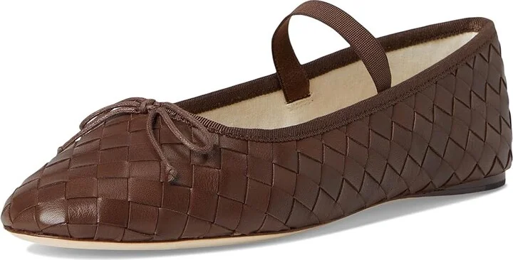 Loeffler Randall Leonie Soft Ballet Flat Women's Sandals Espresso : 11 B - Medium, Leather/Suede - Image 5