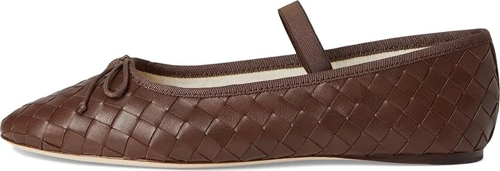 Loeffler Randall Leonie Soft Ballet Flat Women's Sandals Espresso : 11 B - Medium, Leather/Suede - Image 6