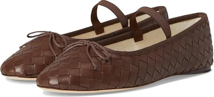 Loeffler Randall Leonie Soft Ballet Flat Women's Sandals Espresso : 11 B - Medium, Leather/Suede