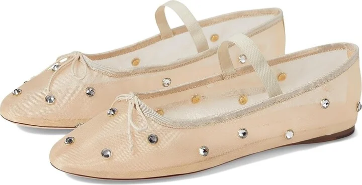 Loeffler Randall Leonie Women's Shoes Cream/Crystal : 6 B - Medium, Leather