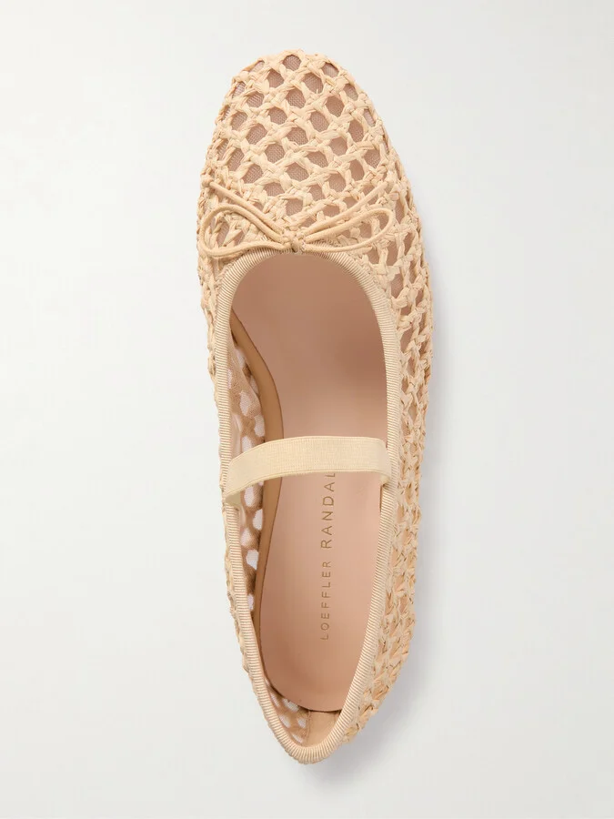Loeffler Randall - Leonie Woven Raffia Ballet Flats - Neutrals - Image 5