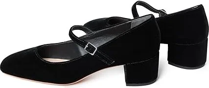 Loeffler Randall Lyra Mary Jane Pump High Women's Heels Black : 9.5 B - Medium, Leather - Image 2