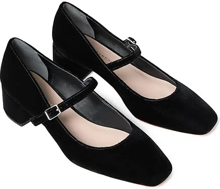 Loeffler Randall Lyra Mary Jane Pump High Women's Heels Black : 9.5 B - Medium, Leather