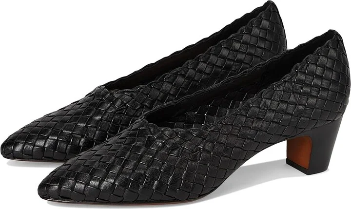 Loeffler Randall Maeve Low Pump High Women's Heels Black : 5.5 B - Medium, Leather/Suede