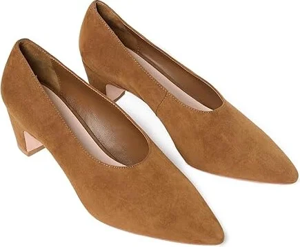 Loeffler Randall Maeve Low Pump High Women's Heels Cacao : 8 B - Medium, Leather/Suede - Image 2