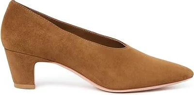Loeffler Randall Maeve Low Pump High Women's Heels Cacao : 8 B - Medium, Leather/Suede - Image 4