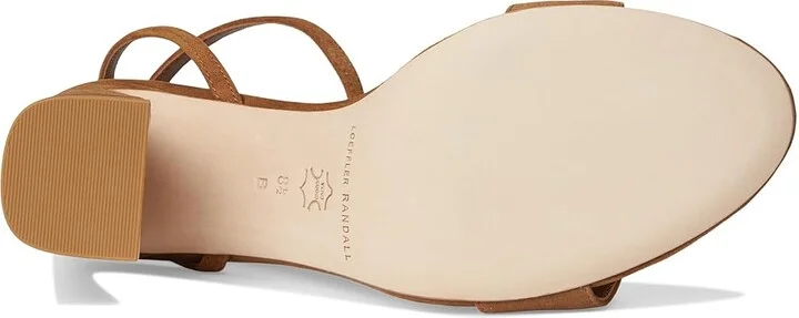 Loeffler Randall Malia Curved Heel Simple Sandals With Ankle Wrap Women's Wedge Shoes Cacao : 12 B - Medium, Leather - Image 3