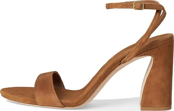Loeffler Randall Malia Curved Heel Simple Sandals With Ankle Wrap Women's Wedge Shoes Cacao : 12 B - Medium, Leather - Image 6
