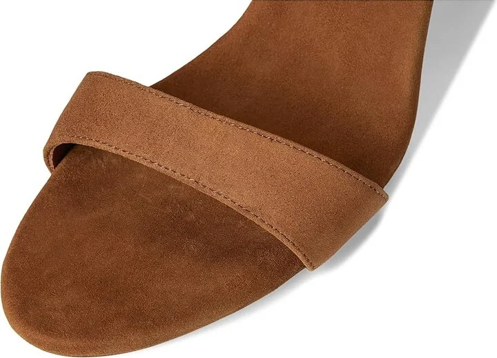 Loeffler Randall Malia Curved Heel Simple Sandals With Ankle Wrap Women's Wedge Shoes Cacao : 12 B - Medium, Leather - Image 7