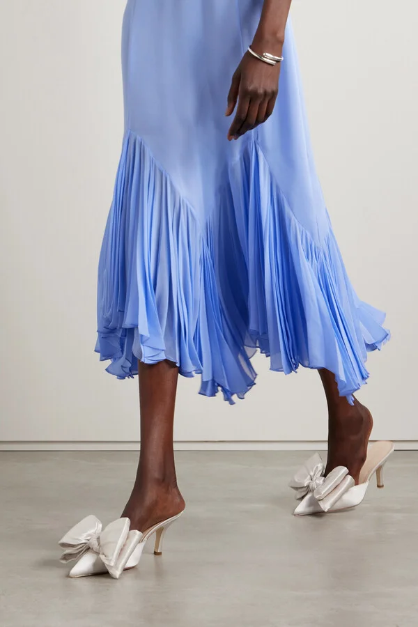 Loeffler Randall - Margot Bow-embellished Satin Pumps - Cream - Image 2