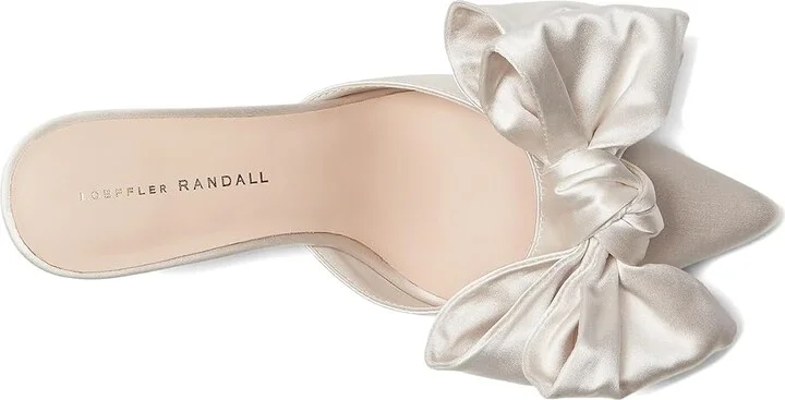 Loeffler Randall Margot Bow Mule Women's Shoes Cream : 5 B - Medium, Leather - Image 2