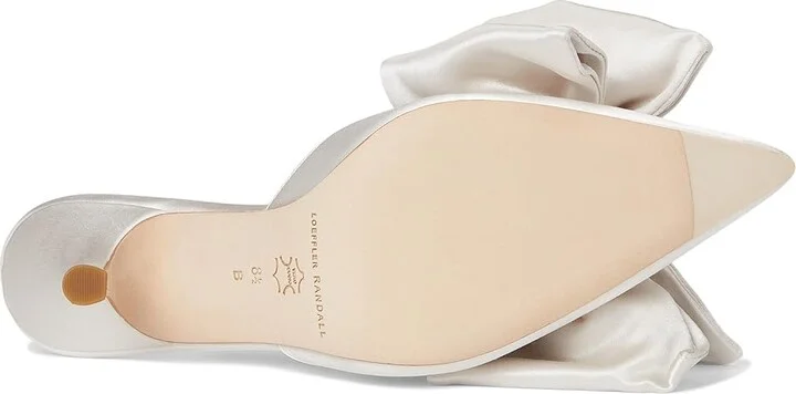Loeffler Randall Margot Bow Mule Women's Shoes Cream : 5 B - Medium, Leather - Image 3