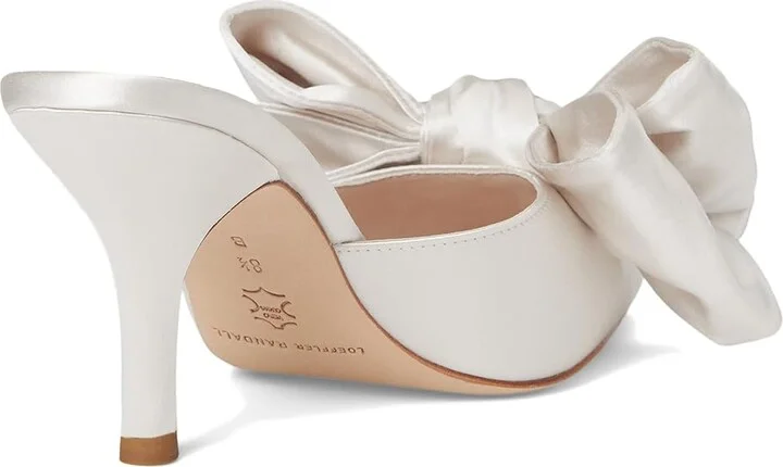 Loeffler Randall Margot Bow Mule Women's Shoes Cream : 5 B - Medium, Leather - Image 4