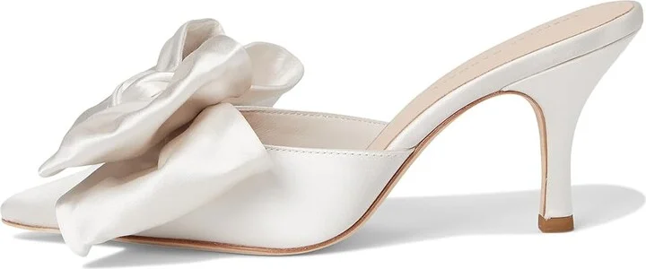 Loeffler Randall Margot Bow Mule Women's Shoes Cream : 5 B - Medium, Leather - Image 6