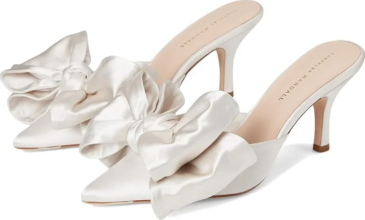 Loeffler Randall Margot Bow Mule Women's Shoes Cream : 5 B - Medium, Leather