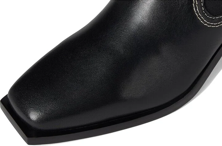 Loeffler Randall Nat Midheel Western Ankle Boot With Gore Women's Boots Black : 7.5 B - Medium, Leather - Image 2