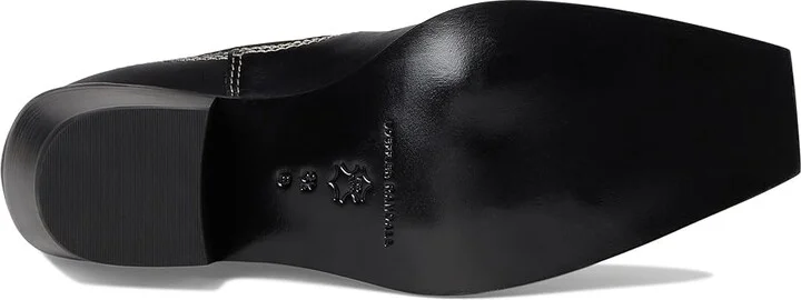 Loeffler Randall Nat Midheel Western Ankle Boot With Gore Women's Boots Black : 7.5 B - Medium, Leather - Image 3