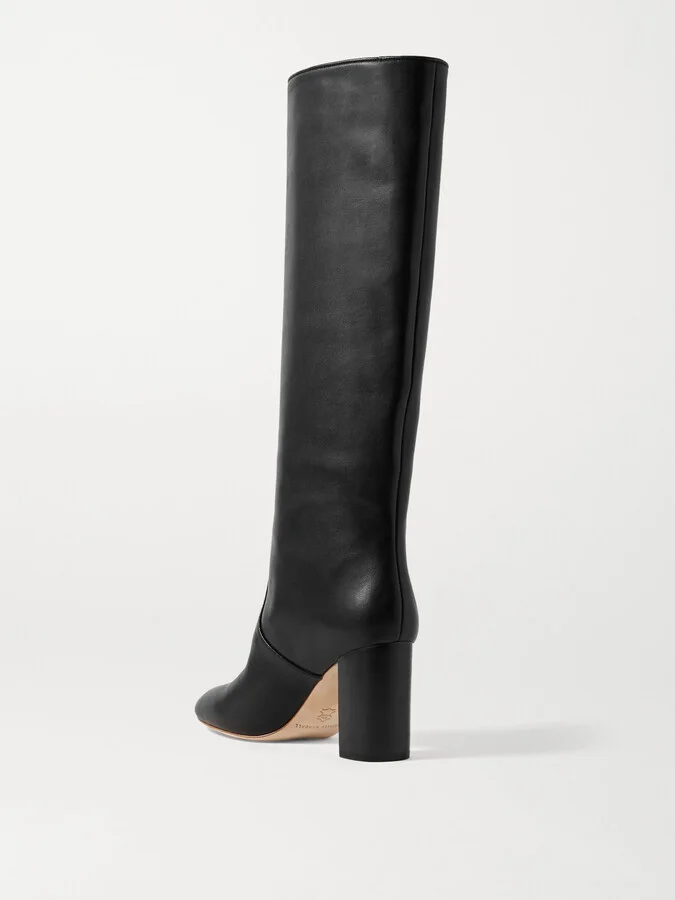 Loeffler Randall - + Net Sustain Goldy Leather Knee Boots - Black - Image 3
