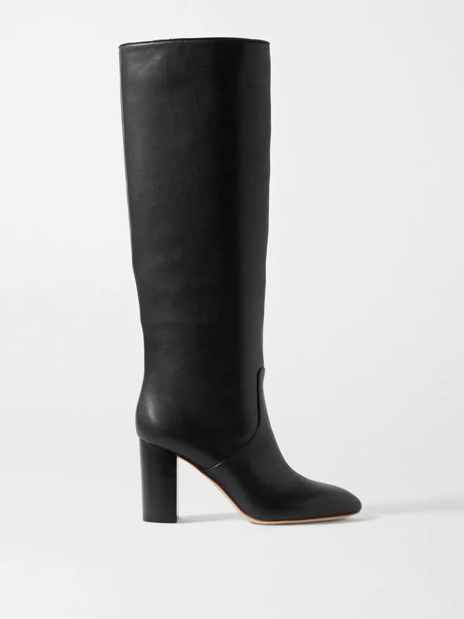 Loeffler Randall - + Net Sustain Goldy Leather Knee Boots - Black