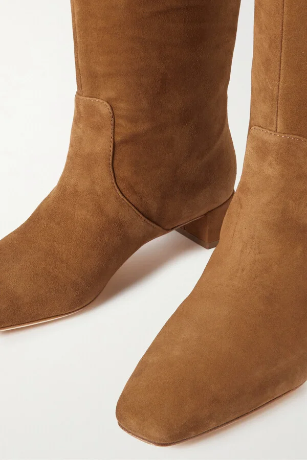 Loeffler Randall - + Net Sustain Indy Suede Knee Boots - Brown - Image 4