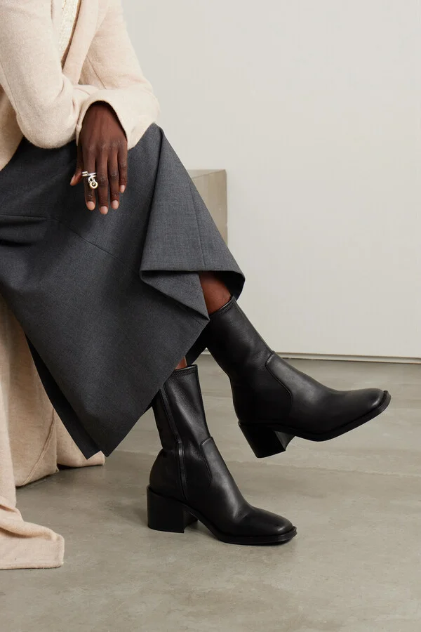 Loeffler Randall - + Net Sustain Nolan Leather Boots - Black - Image 2
