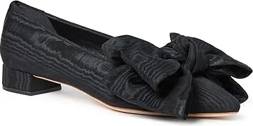 Loeffler Randall Noa Bow Flat High Women's Heels Black : 5 B - Medium, Leather
