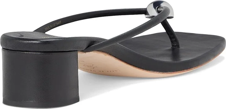 Loeffler Randall Odessa Heeled Mules w/ Hardware Women's Dress Sandals Black : 10 B - Medium, Leather - Image 4