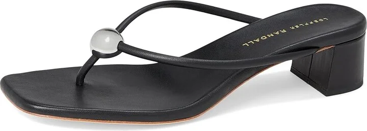 Loeffler Randall Odessa Heeled Mules w/ Hardware Women's Dress Sandals Black : 10 B - Medium, Leather - Image 5