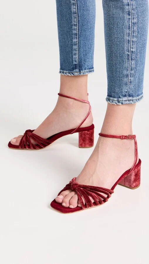 Loeffler Randall Olivia Knot Mid Heel Sandals - Image 5